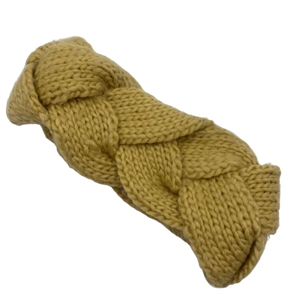 Urban Outfitters Women’s Mustard Yellow Braided Headband Ear Warmers Size OS